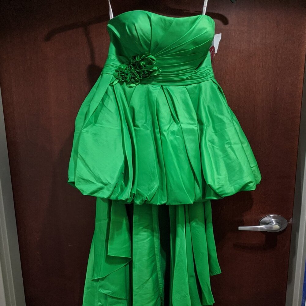 Flirt Prom P1637 Size 6 Green High Low Dress
